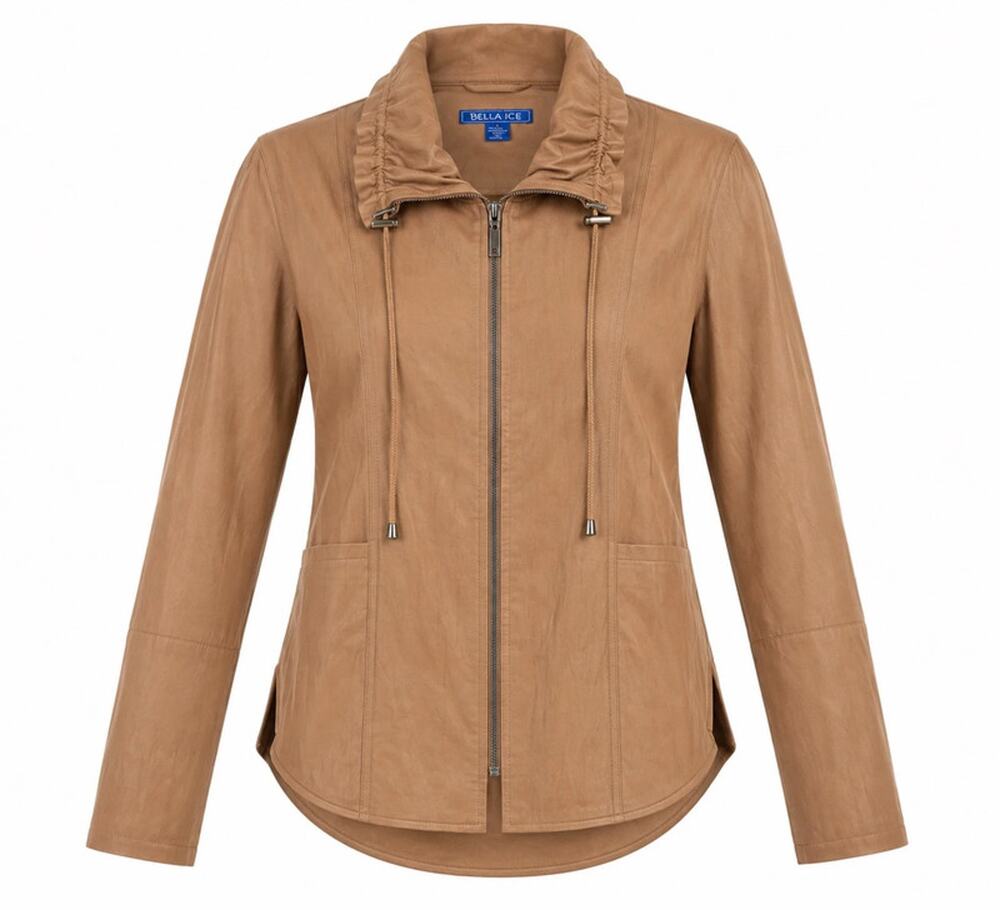 New Blu Ice Tan Soft Italian Leather Jacket XL